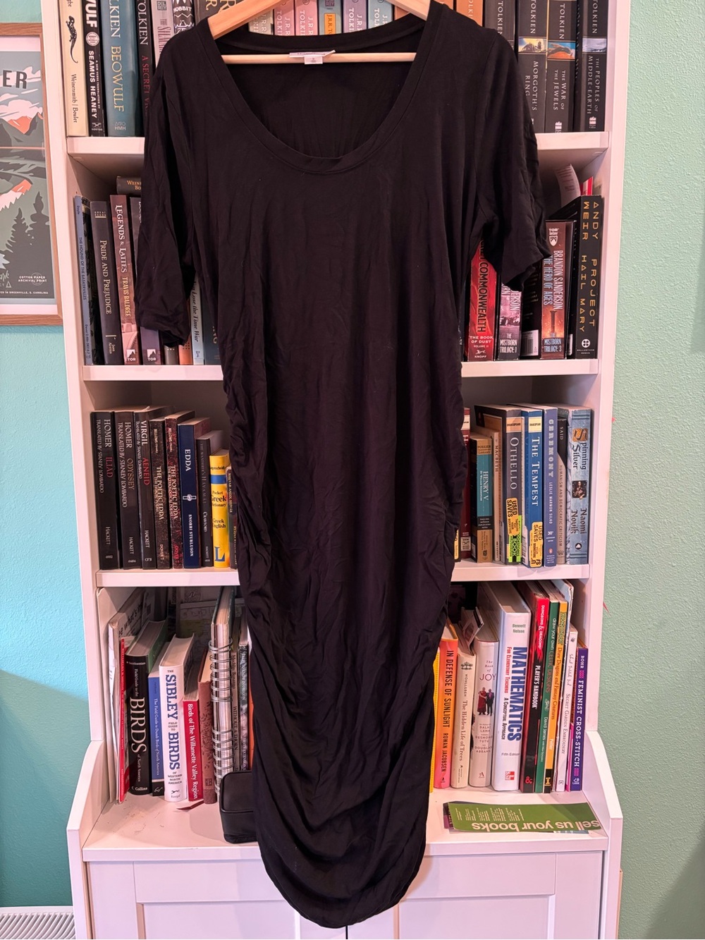 Motherhood Maternity Black Scoop Neck Midi Dress